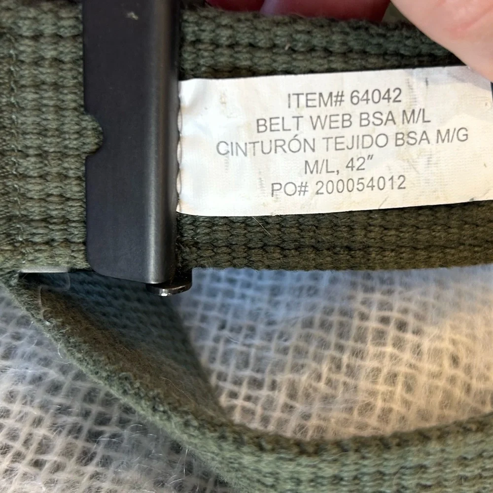 Boy Scouts of America olive green belt Size M/L 42” EUC